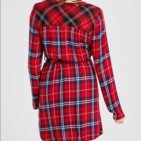 NWT! Altar’d State Red Plaid Flannel Robe - Picture 3 of 8